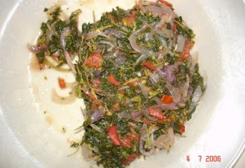 Fried Omonyenye. Cookbook for traditional vegetables. IPGRI, 2006, unpublished