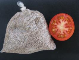 Storage of locally produced tomato seeds in plastic bag