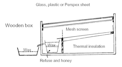 Solar wax melter