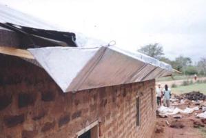 Gutter laid in hangers