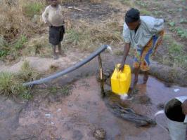 Woman carrying water