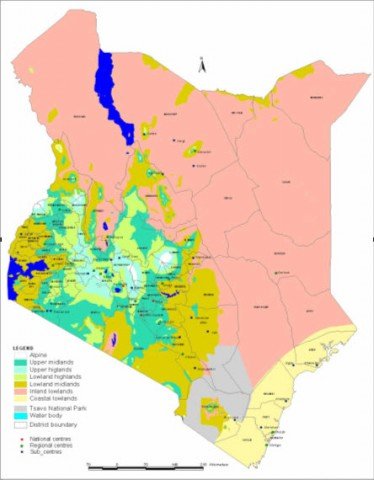 Agro-ecological zones of Kenya, Soil Survey July 2008